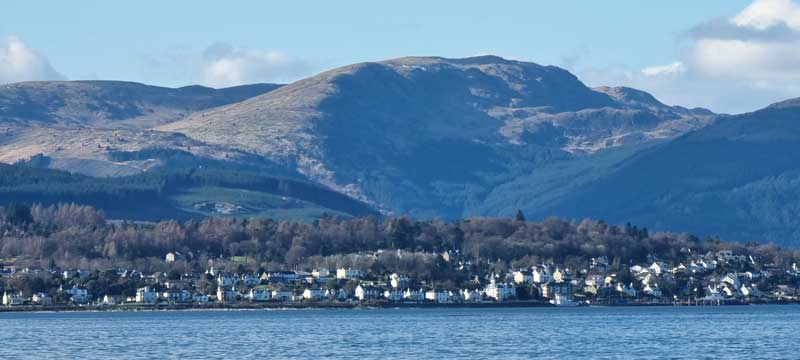 View of our new home town from the ferry